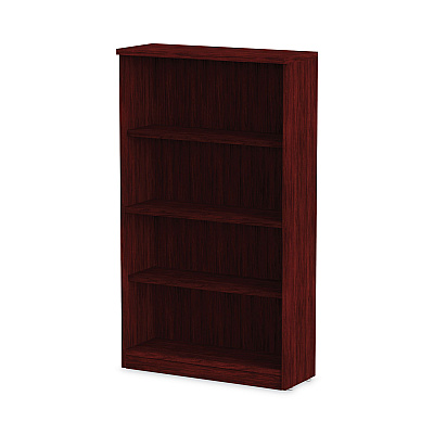 Alera Valencia Series Bookcase, Four-Shelf, 31.75w x 14d x 54.88h, Mahogany (ALEVA635632MY)