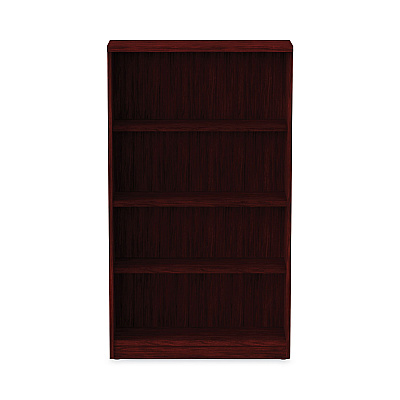 Alera Valencia Series Bookcase, Four-Shelf, 31.75w x 14d x 54.88h, Mahogany (ALEVA635632MY)