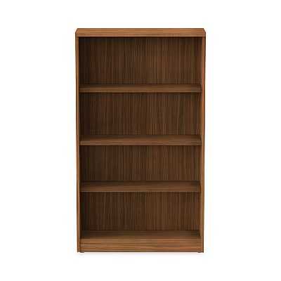 Alera Valencia Series Bookcase, Four-Shelf, 31.75w x 14d x 54.88h, Modern Walnut (ALEVA635632WA)