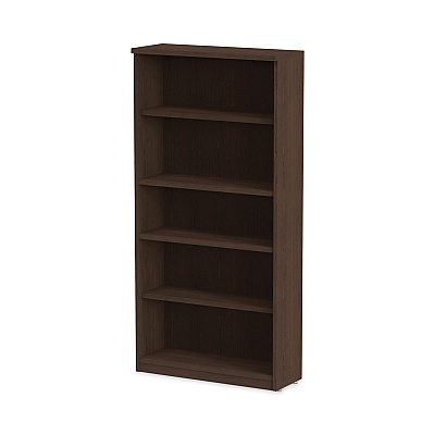 Alera Valencia Series Bookcase, Five-Shelf, 31.75w x 14d x 64.75h, Espresso (ALEVA636632ES)