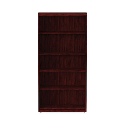 Alera Valencia Series Bookcase, Five-Shelf, 31.75w x 14d x 64.75h, Mahogany (ALEVA636632MY)