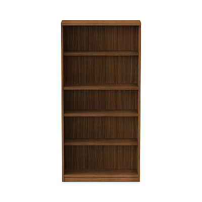 Alera Valencia Series Bookcase, Five-Shelf, 31.75w x 14d x 64.75h, Modern Walnut (ALEVA636632WA)