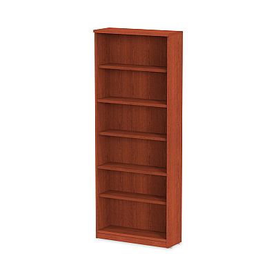 Alera Valencia Series Bookcase, Six-Shelf, 31.75w x 14d x 80.25h, Medium Cherry (ALEVA638232MC)