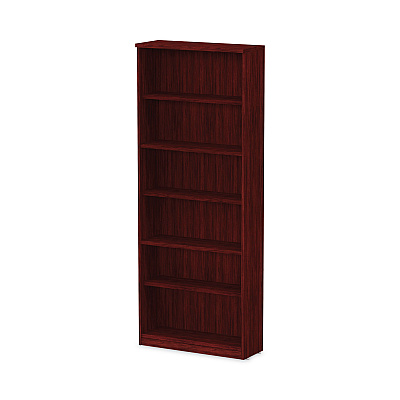 Alera Valencia Series Bookcase, Six-Shelf, 31.75w x 14d x 80.25h, Mahogany (ALEVA638232MY)