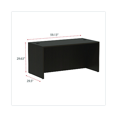 Alera Valencia Series Straight Front Desk Shell, 59.13" x 29.5" x 29.63", Espresso (ALEVA216030ES)