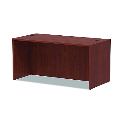 Alera Valencia Series Straight Front Desk Shell, 59.13" x 29.5" x 29.63", Medium Cherry (ALEVA216030MC)