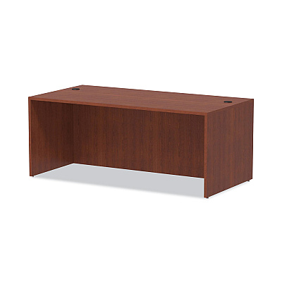 Alera Valencia Series Straight Front Desk Shell, 71" x 35.5" x 29.63", Medium Cherry (ALEVA217236MC)
