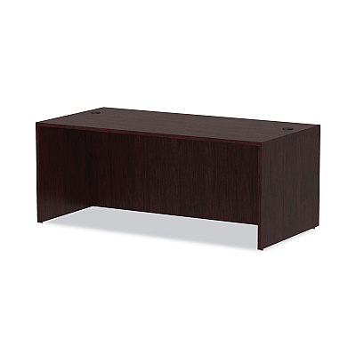 Alera Valencia Series Straight Front Desk Shell, 71" x 35.5" x 29.63", Mahogany (ALEVA217236MY)