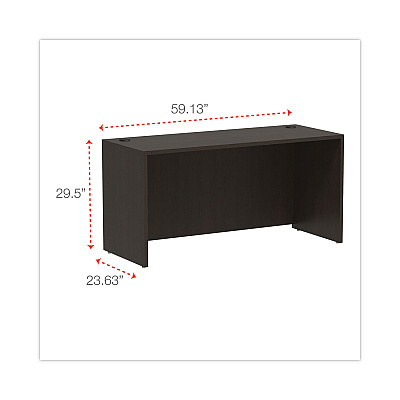 Alera Valencia Series Credenza Shell, 59.13w x 23.63d x 29.5h, Espresso (ALEVA256024ES)
