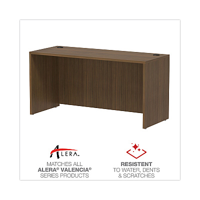 Alera Valencia Series Credenza Shell, 59.13w x 23.63d x 29.5h, Modern Walnut (ALEVA256024WA)