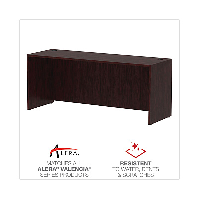Alera Valencia Series Credenza Shell, 70.88w x 23.63d x 29.5h, Mahogany (ALEVA257224MY)