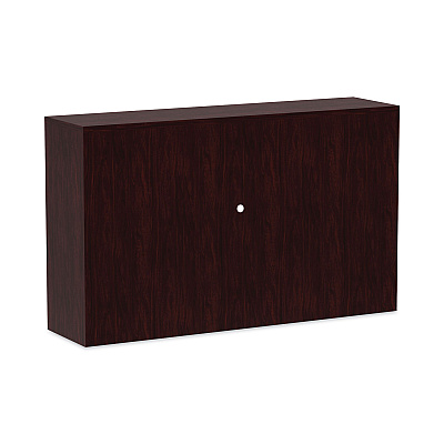 Alera Valencia Series Hutch with Doors, 4 Compartments, 58.88w x 15d x 35.38h, Mahogany (ALEVA286015MY)