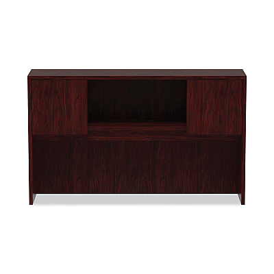 Alera Valencia Series Hutch with Doors, 4 Compartments, 58.88w x 15d x 35.38h, Mahogany (ALEVA286015MY)