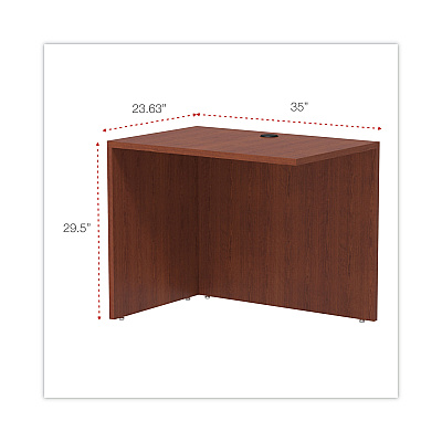 Alera Valencia Series Reversible Return/Bridge Shell, 35w x 23.63d x 29.5h, Medium Cherry (ALEVA353624MC)