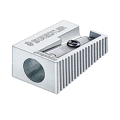 Staedtler Handheld Metal Pencil Sharpener, 1.13 x 0.63 x 0.5, Silver, 4/Pack (STD51010BK4)
