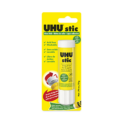 UHU Stic Permanent Glue Stick, 0.74 oz, Dries Clear (STD99649)