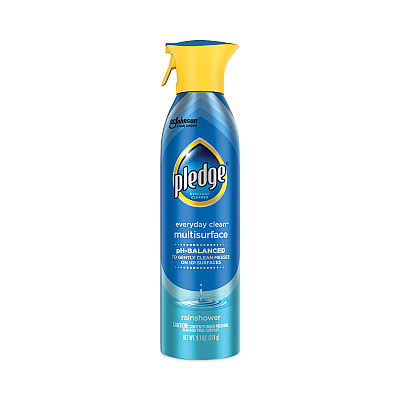 Pledge Multi-Surface Everyday, Rainshower, 9.7 oz Aerosol Spray, 6/Carton (336275)