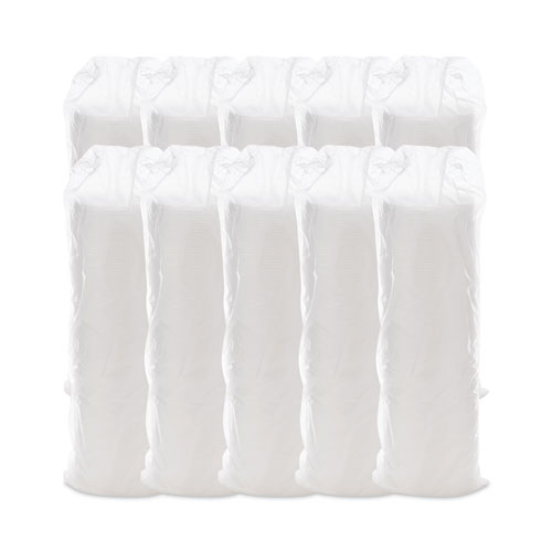 Dart Plastic Lids, Fits 12 oz to 24 oz Foam Cups, Vented, Translucent, 100/Pack, 10 Packs/Carton (16JL)