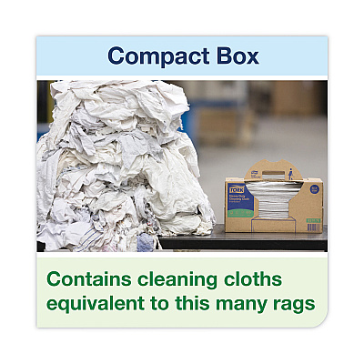 Tork Industrial Cleaning Cloths, 1-Ply, 16.34 x 14, Gray, 210 Wipes/Box (TRK520374)