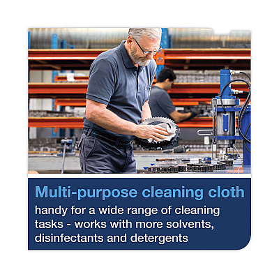 Tork Industrial Cleaning Cloths, 1-Ply, 16.34 x 14, Gray, 210 Wipes/Box (TRK520374)