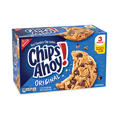 Nabisco Chips Ahoy Chocolate Chip Cookies, 3 Resealable Bags, 3 lb 6.6 oz Box (GRR22000425)