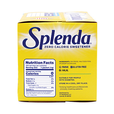 Splenda No Calorie Sweetener Packets, 0.035 oz Packets, 400/Box, 6 Boxes/Carton (JOJ200411CT)