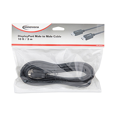 Innovera DisplayPort Cable, 10 ft, Black (IVR30032)
