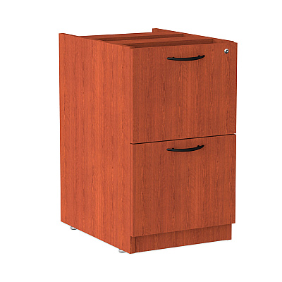 Alera Valencia Series Full Pedestal File, Left/Right, 2 Legal/Letter-Size File Drawers, Medium Cherry, 15.63" x 20.5" x 28.5" (ALEVA542822MC)