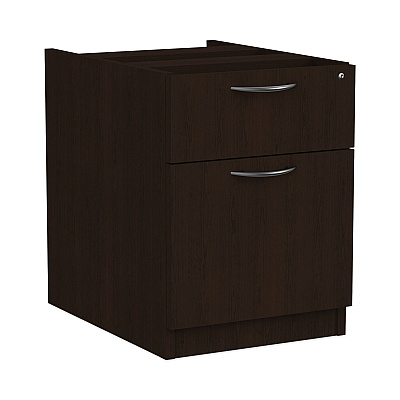 Alera Valencia Series Hanging Pedestal File, Left/Right, 2-Drawers: Box/File, Legal/Letter, Espresso, 15.63" x 20.5" x 19.25" (ALEVA552222ES)