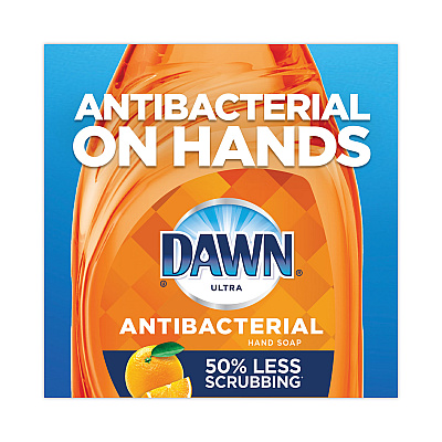 Dawn Ultra Antibacterial Dishwashing Liquid, Orange Scent, 38 oz Bottle, 8/Carton (PGC01659)