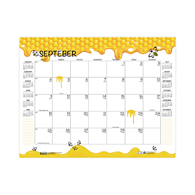 House of Doolittle Academic Year Recycled Honeycomb Desk Pad Calendar, 22 x 17, White/Multicolor Sheets, 12-Month (Aug to July): 2025 to 2026 (1565)