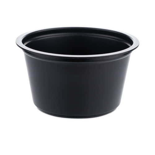 SupplyCaddy Portion Cups, 2 oz, Black, 2,500/Carton (00402C)
