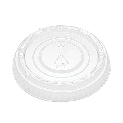 SupplyCaddy Portion Cup Lids, Fits 2 oz Portion Cups, Clear, 2,500/Carton (SYD005L2C)