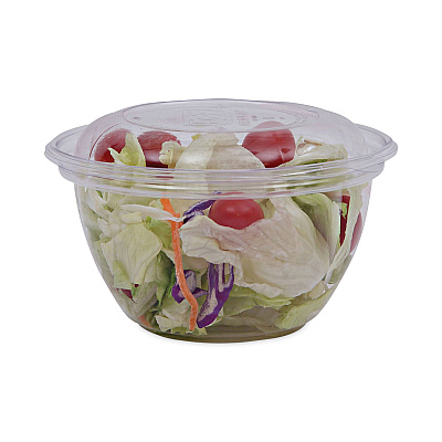 Eco-Products Renewable and Compostable Containers, 18 oz, 5.5" Diameter x 2.3"h, Clear, Plastic, 150/Carton (ECOEPSB18)