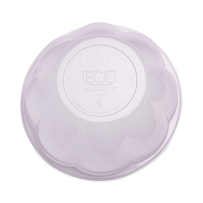 Eco-Products Renewable and Compostable Containers, 18 oz, 5.5" Diameter x 2.3"h, Clear, Plastic, 150/Carton (ECOEPSB18)