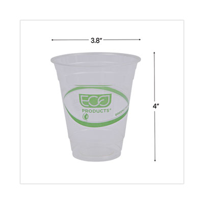 Eco-Products GreenStripe Renewable and Compostable Cold Cups Convenience Pack, 12 oz, Clear, 50/Pack (ECOEPCC12GSPK)