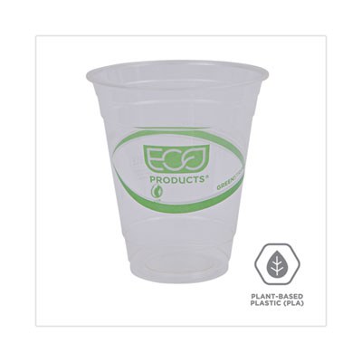 Eco-Products GreenStripe Renewable and Compostable Cold Cups Convenience Pack, 12 oz, Clear, 50/Pack (ECOEPCC12GSPK)