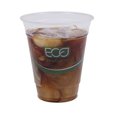 Eco-Products GreenStripe Renewable and Compostable Cold Cups Convenience Pack, 12 oz, Clear, 50/Pack (ECOEPCC12GSPK)