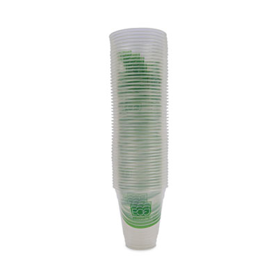 Eco-Products GreenStripe Renewable and Compostable Cold Cups Convenience Pack, 12 oz, Clear, 50/Pack (ECOEPCC12GSPK)