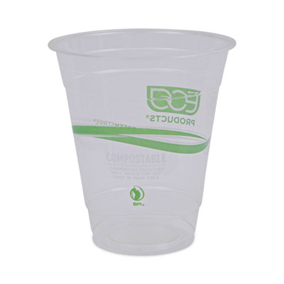 Eco-Products GreenStripe Renewable and Compostable Cold Cups Convenience Pack, 12 oz, Clear, 50/Pack (ECOEPCC12GSPK)