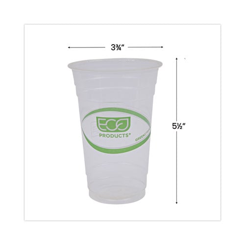 Eco-Products GreenStripe Renewable and Compostable Cold Cups, 20 oz, Clear, 50/Pack, 20 Packs/Carton (EPCC20GS)