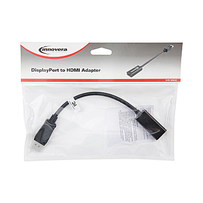 Innovera DisplayPort-HDMI Adapter, 0.65 ft, Black (IVR30042)