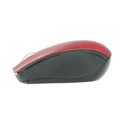 Innovera Mini Wireless Optical Mouse, 2.4 GHz Frequency/30 ft Wireless Range, Left/Right Hand Use, Red/Black (IVR62204)