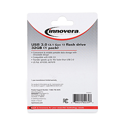 Innovera USB 3.0 Flash Drive, 32 GB (IVR82032)