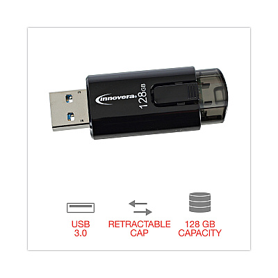 Innovera USB 3.0 Flash Drive, 128 GB (IVR82128)