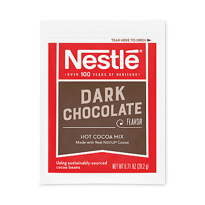 Nestl Hot Cocoa Mix, Dark Chocolate, 0.71 Packets, 50 Packets/Box, 6 Boxes/Carton (NES70060CT)