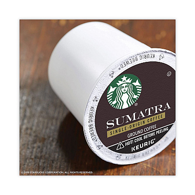Starbucks Sumatra Coffee K-Cups, Sumatra, 0.4 oz K-Cup, 96/Box (SBK12565254CT)