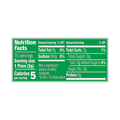 Orbit White Sugar-Free Gum, Spearmint, 15 Pieces/Pack, 9 Packs/Carton (GRR20902548)
