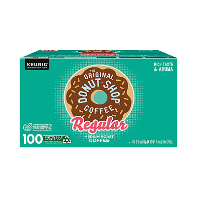 The Original Donut Shop Donut Shop Coffee K-Cups, Regular, 100/Carton (GRR22000684)