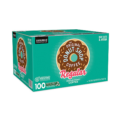 The Original Donut Shop Donut Shop Coffee K-Cups, Regular, 100/Carton (GRR22000684)